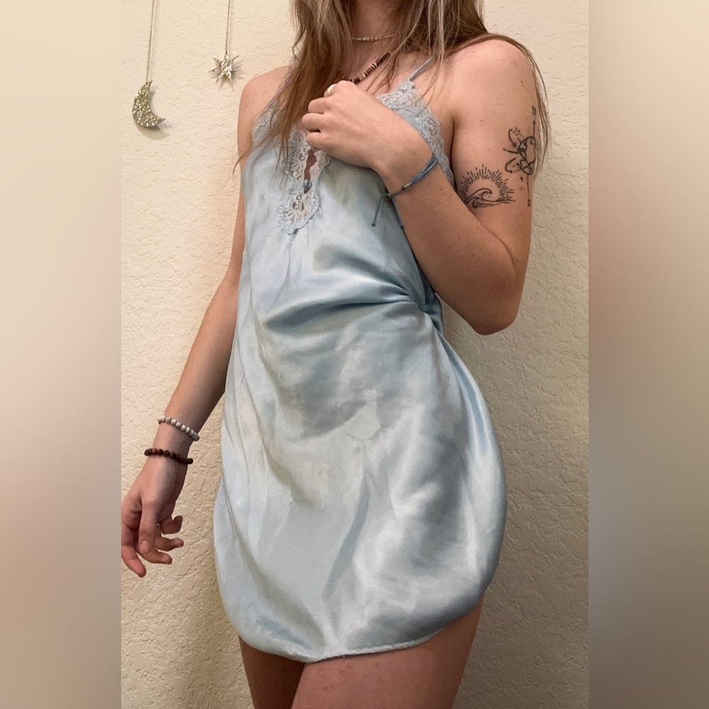 Light blue vintage slip dress